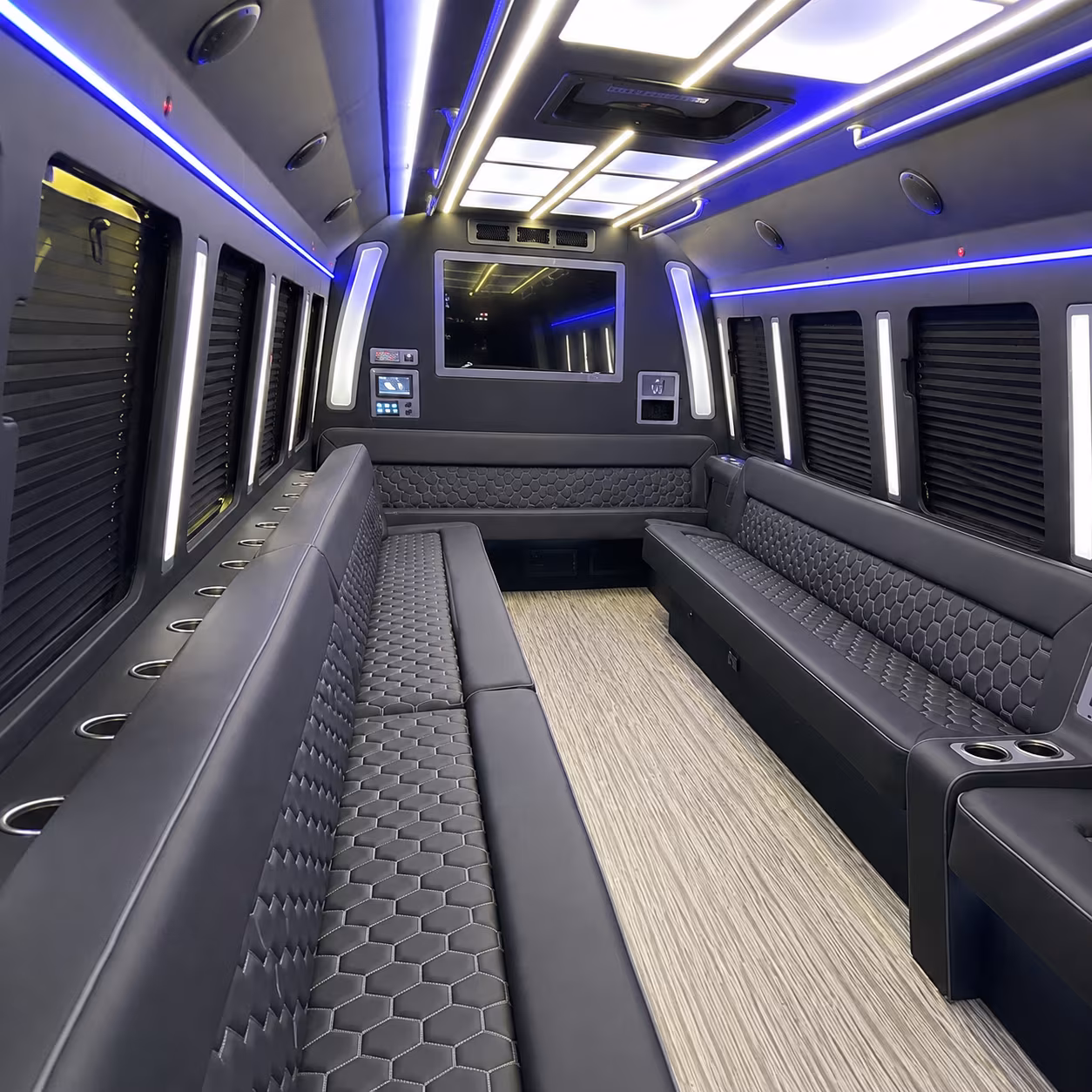 tacoma 40 passenger party bus inside