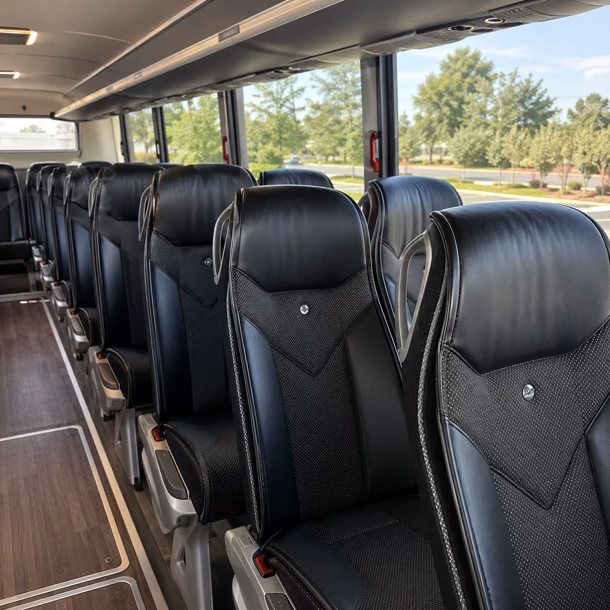 tacoma 45 passenger charter bus interior