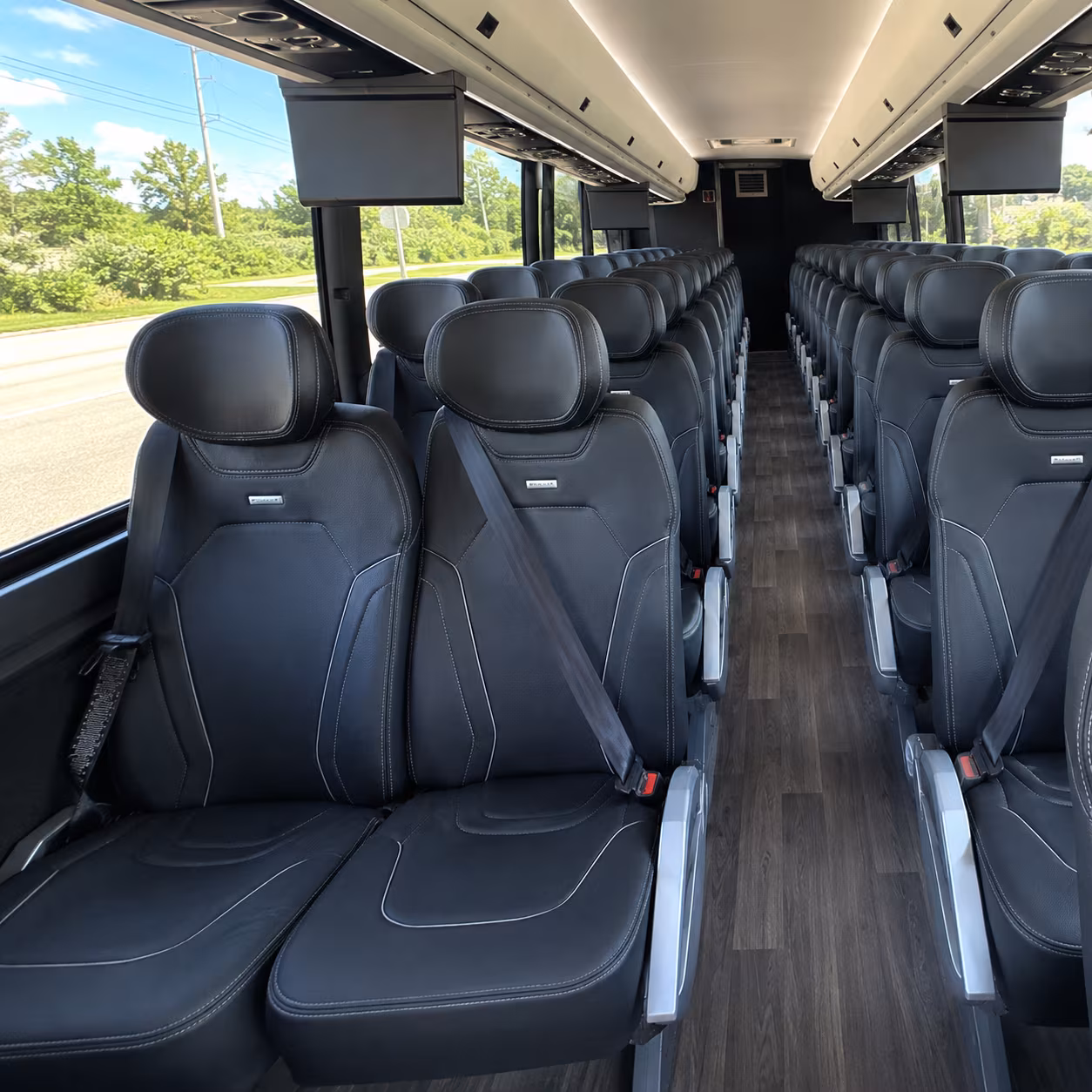 tacoma 47 passenger charter bus inside