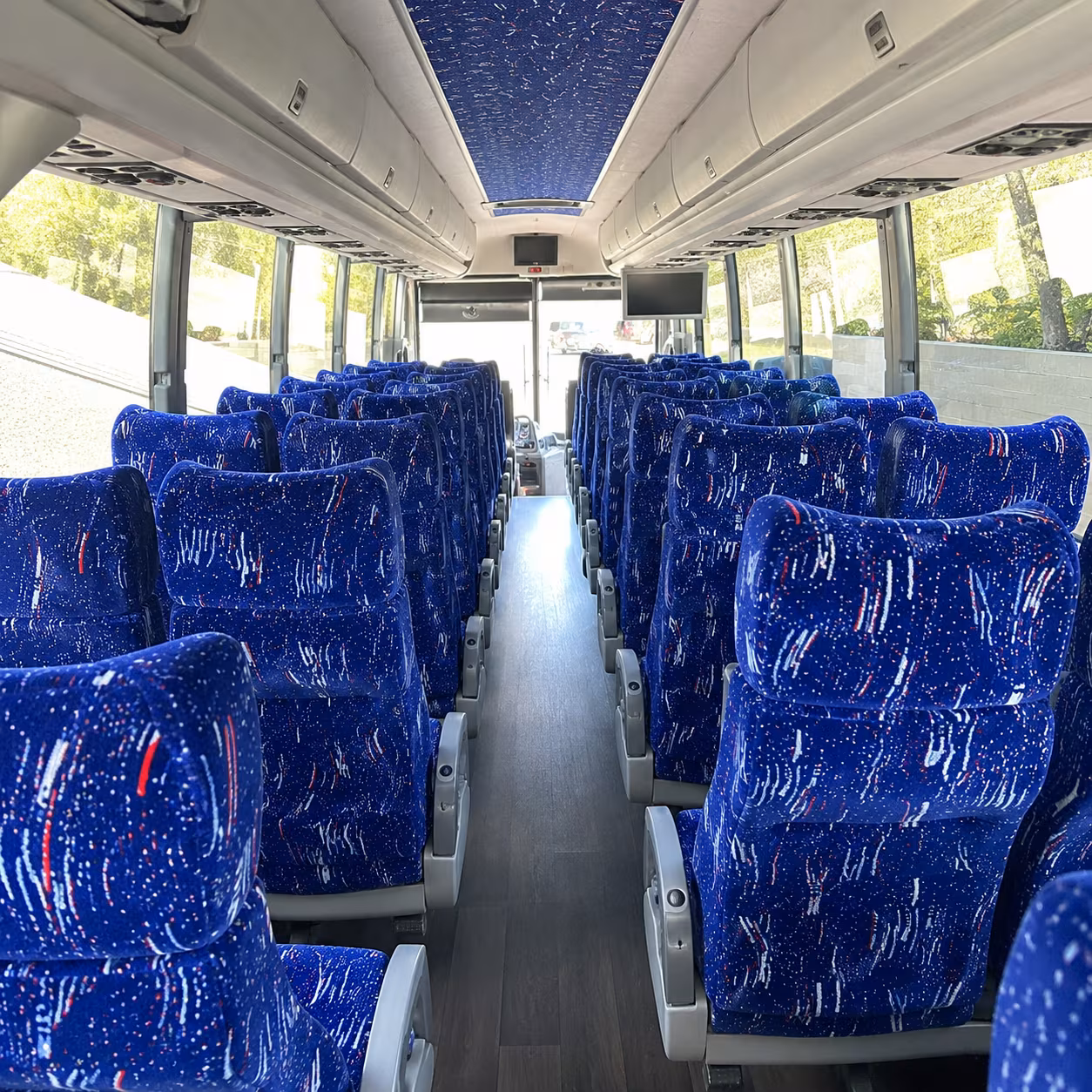 tacoma 50 passenger charter bus interior