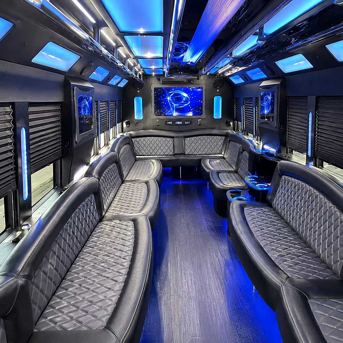tacoma 50 passenger party bus interior