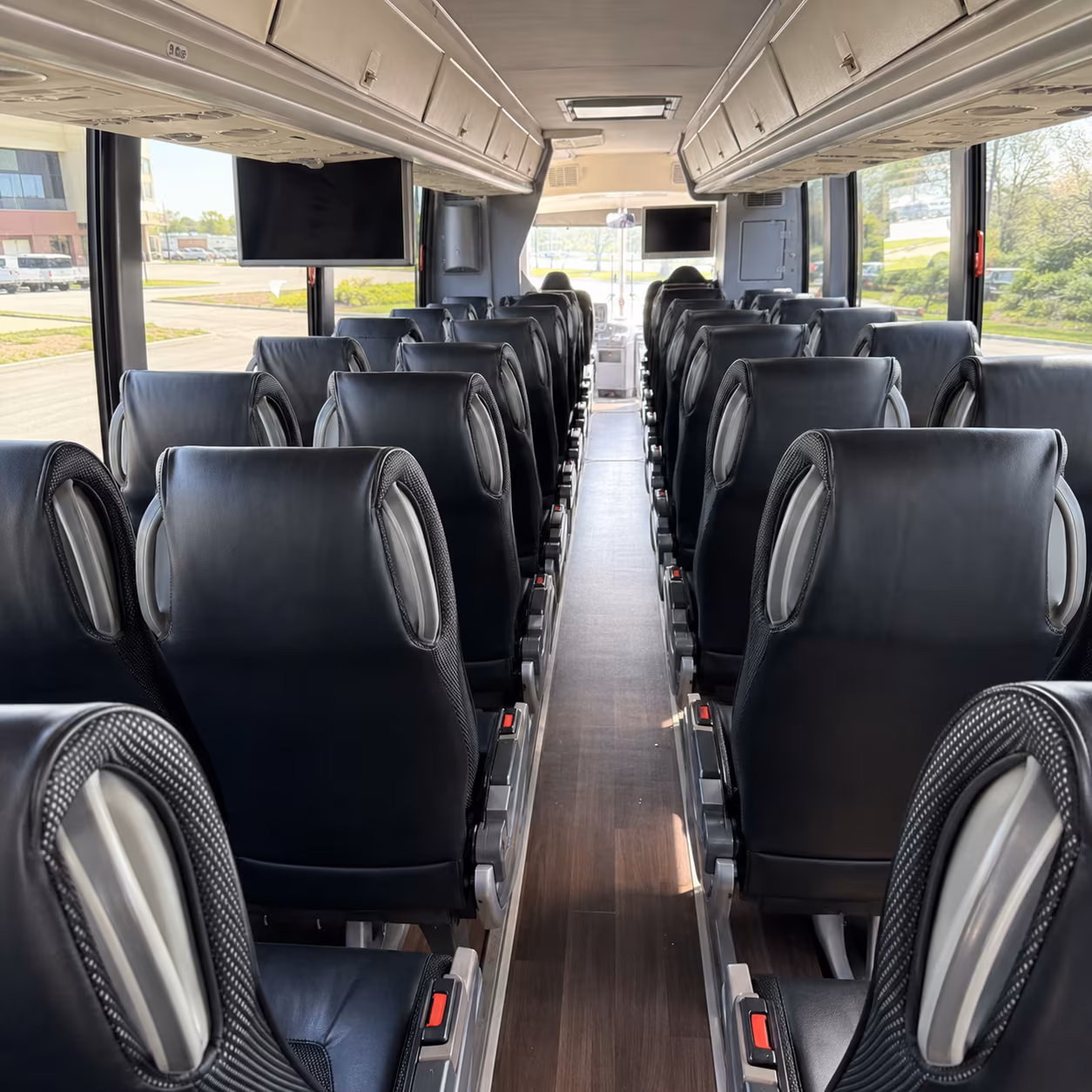 tacoma 56 passenger charter bus inside