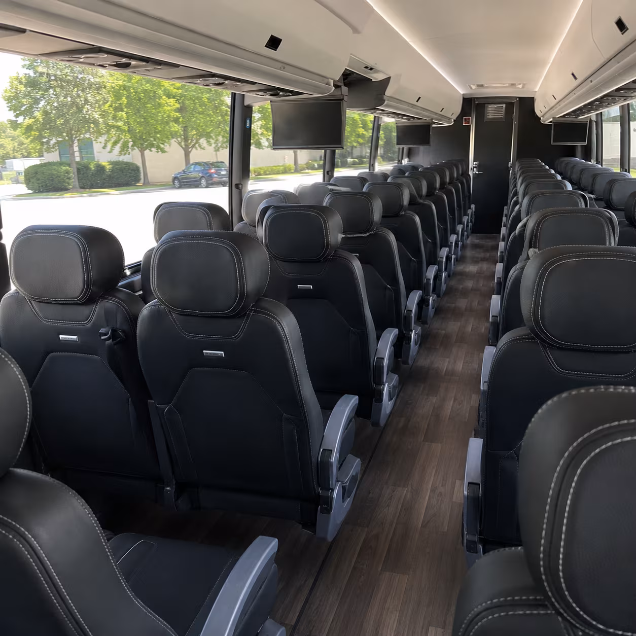 tacoma 56 passenger charter bus interior